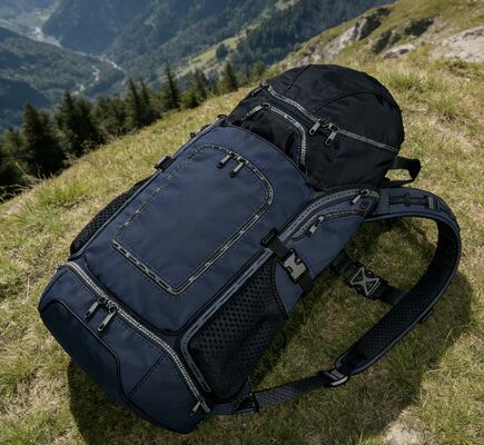 Outdoor Sporttas met 5 vakken en mesh achterpaneel voor ademend vermogen - Lichtgewicht Gym Rugzak voor Reizen en Wandelen