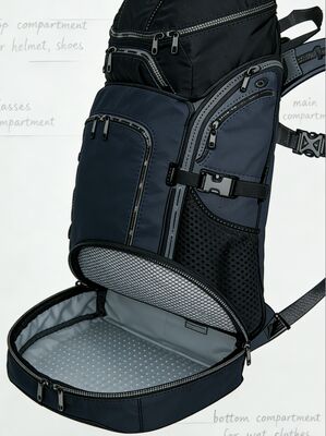 Outdoor Sporttas met op maat gemaakt logo, waterafstotend polyester en mesh rugpaneel voor ademend vermogen