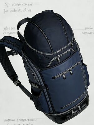 46 X 17 X 28 Cm Outdoor Sporttas Ademend Lichtgewicht Duurzaam met 5 Vakken voor Gym Wandelen Reizen