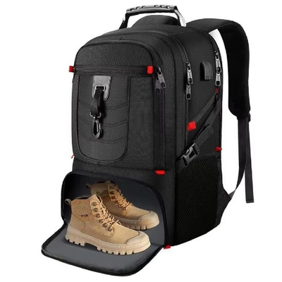 Gepersonaliseerde sport gymtas waterdicht schoolreis rugzak met schoenvak usb oplaadpoort