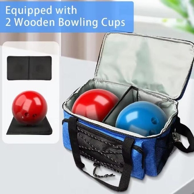 Gepersonaliseerde Sport Bowling Tote Bag Bowling Extra Accessoires Twee Ballen Tote Bag Met Padded Ball Holder
