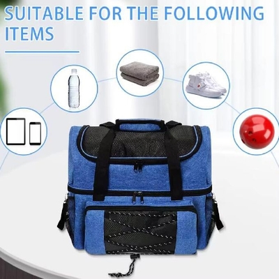 Gepersonaliseerde Sport Bowling Tote Bag Bowling Extra Accessoires Twee Ballen Tote Bag Met Padded Ball Holder