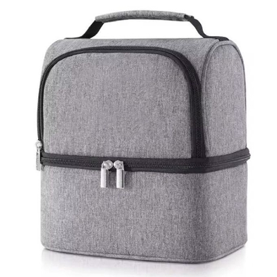 Gepersonaliseerde waterdichte Oxford Tote Geïsoleerde koeler zak Dubbel dek Aluminium folie lunchzak