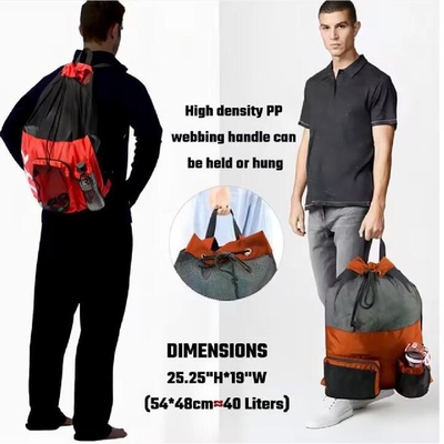 Gymsport Draadband Rugzak Waterdicht Mesh Polyester Strand Reistas