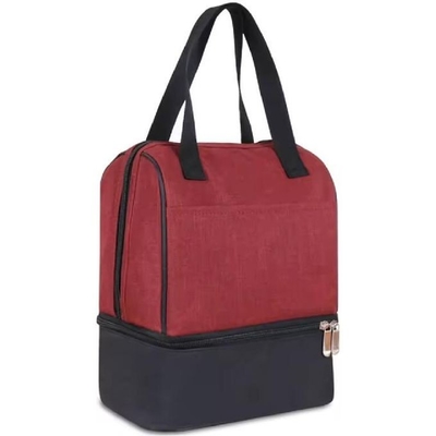 Waterdicht herbruikbaar dubbele rits kantoor school buiten vrouwen mannen lunchtas geïsoleerd koeler totes tas