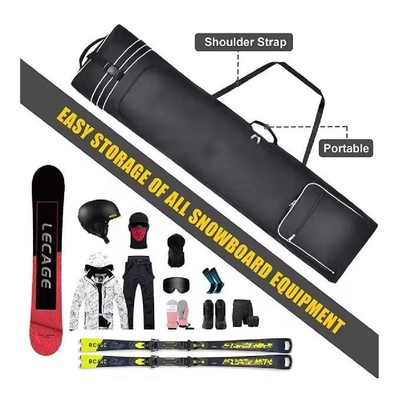 Waterdicht gepolsterd snowboarden reistas vouwbare snowboarden tas met wielen