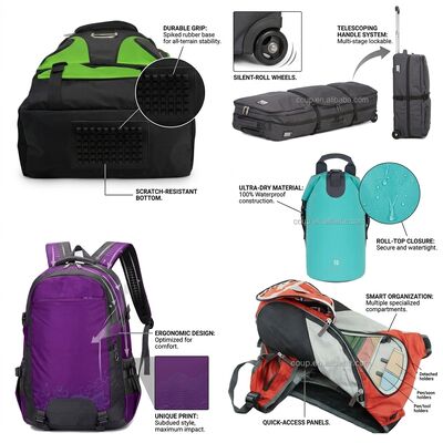 Waterdichte 40L Wandelrugzak met Trekkingstokbevestiging Ergonomisch Ophangsysteem Outdoor Kampeer Dagrugzak