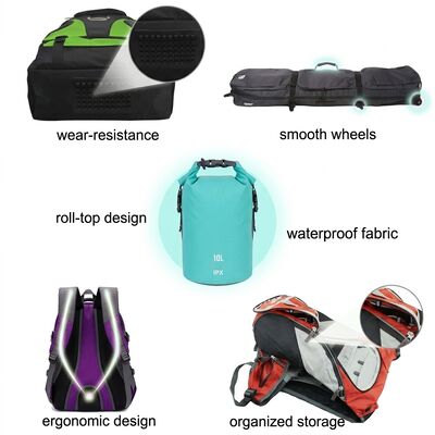 Geventileerde bokshandschoen gymtas met afzonderlijke handschoenruimtes Mesh panelen Handwrap organisator Pocket Combat Sports