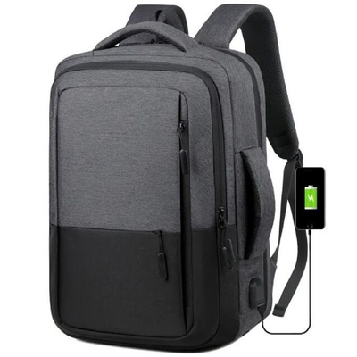 Lichte, waterdichte, comfortabele zakelijke laptop rugzak met USB-oplaadpoort