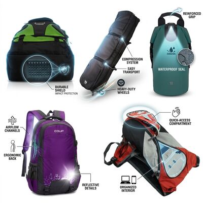 Waterdichte 40L Wandelrugzak met Trekkingstokbevestiging Ergonomisch Ophangsysteem Outdoor Kampeer Dagrugzak